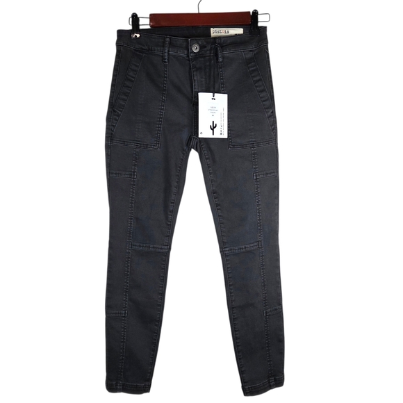 pistola Denim - Pistola Alice Utility Skinny Jeans Ink Moto Panel Stretch Denim Size 26 NWT